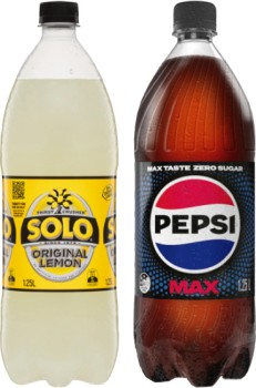 Pepsi+or+Solo+1.25+Litre+Selected+Varieties