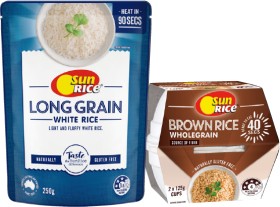 SunRice+Microwave+Rice+Pouch+250g+or+Cups+2+Pack+Selected+Varieties