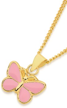 9ct+Gold+Butterfly+Pendant