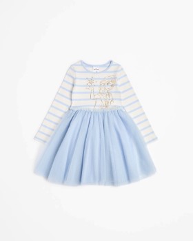Frozen+Stripe+Tulle+Dress