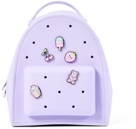 Mini+Backpack+with+Charms+-+Purple