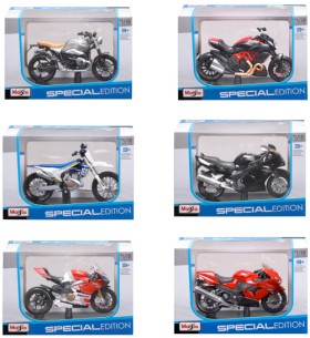 Maisto+Special+Edition+1%2F18+Die-Cast+Metal+Motorbike+Toy+-+Assorted