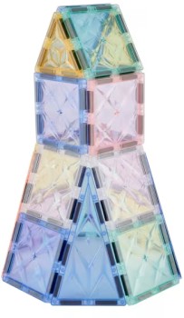 32+Piece+Pastel+Magnetic+Tiles+Set