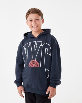 Print+Pullover+Hoodie+With+Pocket