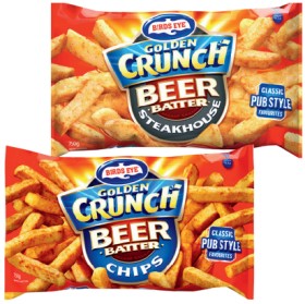 Birds-Eye-Golden-Crunch-Chips-or-Wedges-750g-Selected-Varieties on sale