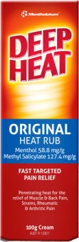 Mentholatum-Deep-Heat-Regular-Pain-Relief-Cream-100g on sale