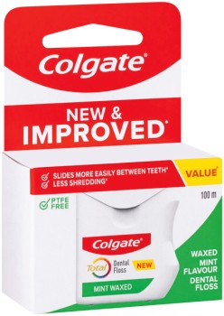 Colgate-Total-Mint-Waxed-Dental-Floss-100m on sale