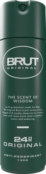 Brut-Original-24-Hr-Antiperspirant-or-Body-Spray-130g on sale