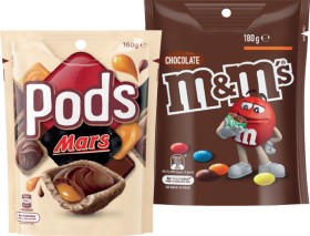 MMs-130180g-Pods-160g-or-Maltesers-120140g-Share-Pack-Selected-Varieties on sale