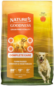 NEW+Natures+Goodness+Complete+Care+Grain+Free+Dry+Dog+Food+3kg+Selected+Varieties