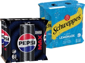 Pepsi%2C+Solo+or+Schweppes+6x275mL+or+6x250mL+Selected+Varieties