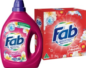 Fab+Laundry+Liquid+1.8%E2%80%912+Litre+or+Powder+1.8%E2%80%912kg+Selected+Varieties
