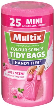 Multix+Colour+Scents+Handy+Ties+Tidy+Bags+Rose+Mini+25+Pack