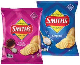 Smith%26rsquo%3Bs+Crinkle+Cut+Chips+150%E2%80%91170g%2C+Thinly+Cut+Chips+175g+or+Doritos+Corn+Chips+150%E2%80%91170g+Selected+Varieties