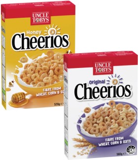 Uncle-Tobys-Cheerios-450g-560g on sale