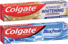 Colgate-Advanced-Tartar-Whitening-or-Max-Fresh-Toothpaste-200g on sale