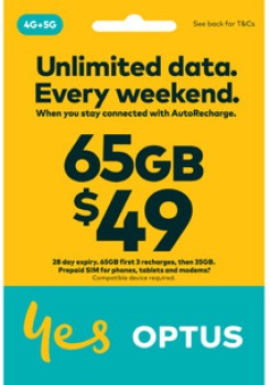 Optus-49-Prepaid-SIM on sale