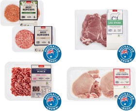 Coles-Classic-Burgers-400g-500g-Coles-Australian-Lamb-Leg-Steak-270g-Coles-Australian-No-Added-Hormones-Beef-Lean-4-Star-Mince-500g-or-Coles-Australian-Pork-Loin-Chops-Lightly-Marinated-450g on sale