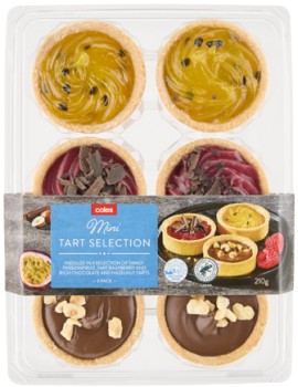 NEW-Coles-Mini-Tart-Selection-6-Pack-210g on sale