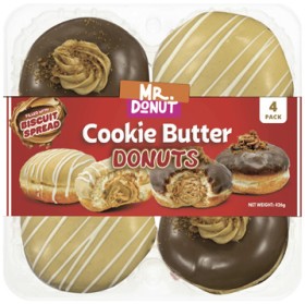 NEW-Mr-Donut-Cookie-Butter-Donuts-4-Pack on sale