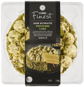 NEW-Coles-Finest-Pistachio-Cake-12kg on sale