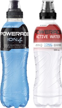 Powerade-Sports-Drink-or-Active-Water-600mL on sale