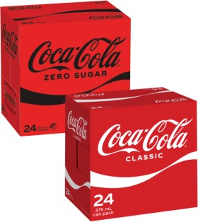 Coca-Cola-Soft-Drink-24x375mL on sale
