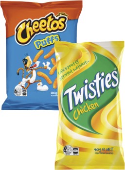 Twisties-Burger-Rings-or-Cheetos-65g-90g on sale