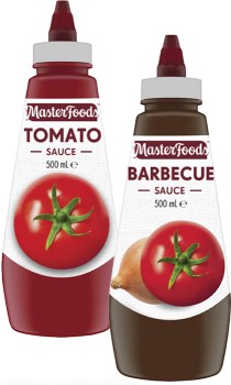 MasterFoods+Squeeze+Tomato+or+Barbecue+Sauce+475mL-500mL