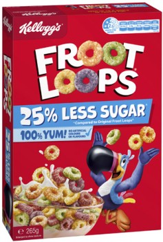 Kelloggs-Froot-Loops-Less-Sugar-265g on sale