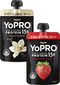 Danone-Yopro-Protein-Yoghurt-Pouch-150g on sale