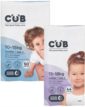 Cub-Unisex-Nappies-40-Pack-56-Pack on sale