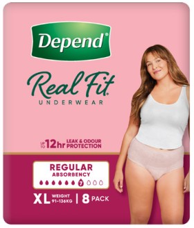 Depend-Real-Fit-Underwear-for-Women-XL-8-Pack on sale