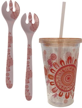 NAIDOC-Salad-Servers-or-Tumbler-500mL on sale