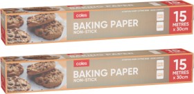 Coles-Non-Stick-Baking-Paper-15-Metres on sale