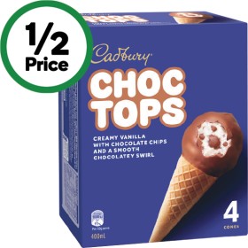 Cadbury+Choc+Tops+Ice+Cream+Cones+400ml+Pk+4+%26ndash%3B+From+the+Freezer