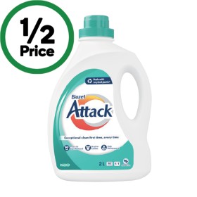Biozet-Attack-Laundry-Liquid-2-Litre-or-Powder-2-kg on sale