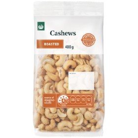 Woolworths-Cashews-Roasted-400g on sale