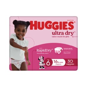 Huggies-Ultra-Dry-Nappies-Pk-30-54 on sale