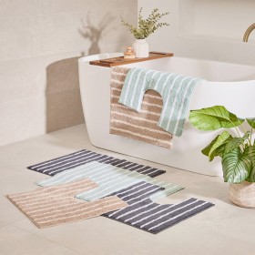 Seana-Stripe-Contour-Bath-Mat-Pack-by-Habitat on sale