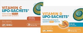 Lipo-Sachets+Vitamin+C+Original+Flavour+or+Vitamin+D+Melon+Flavour+30+x+5g+Oral+Liquid+Sachets