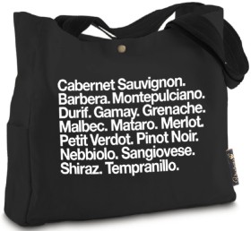 Vinotopia-Wine-Tote-Canvas-Wine-Varieties-Black on sale