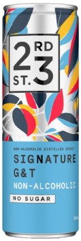 23rd-Street-Distillery-Non-Alcoholic-Signature-Gin-Tonic-Can-300mL on sale