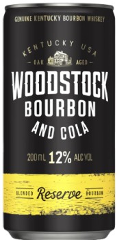 Woodstock-Bourbon-Cola-12-Cans-200mL on sale