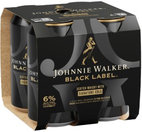 Johnnie-Walker-Black-Cola-6-Cans-375mL on sale