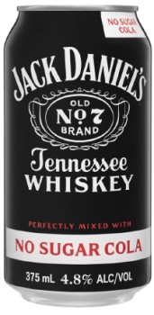 Jack-Daniels-Whiskey-No-Sugar-Cola-Cans-10-Pack-375mL on sale