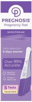 Pregnosis+Midstream+5+Pregnancy+Tests+Value+Pack