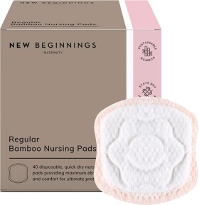 New-Beginnings-Regular-Bamboo-Nursing-Pads-40-Pack on sale