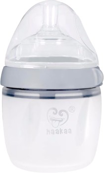 Haakaa-Generation-3-Silicone-Baby-Bottle-Grey-160ml on sale