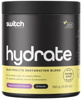 Switch+Nutrition+Hydrate+Electrolytes+No+Added+Sugar+Mango+Passionfruit+150g